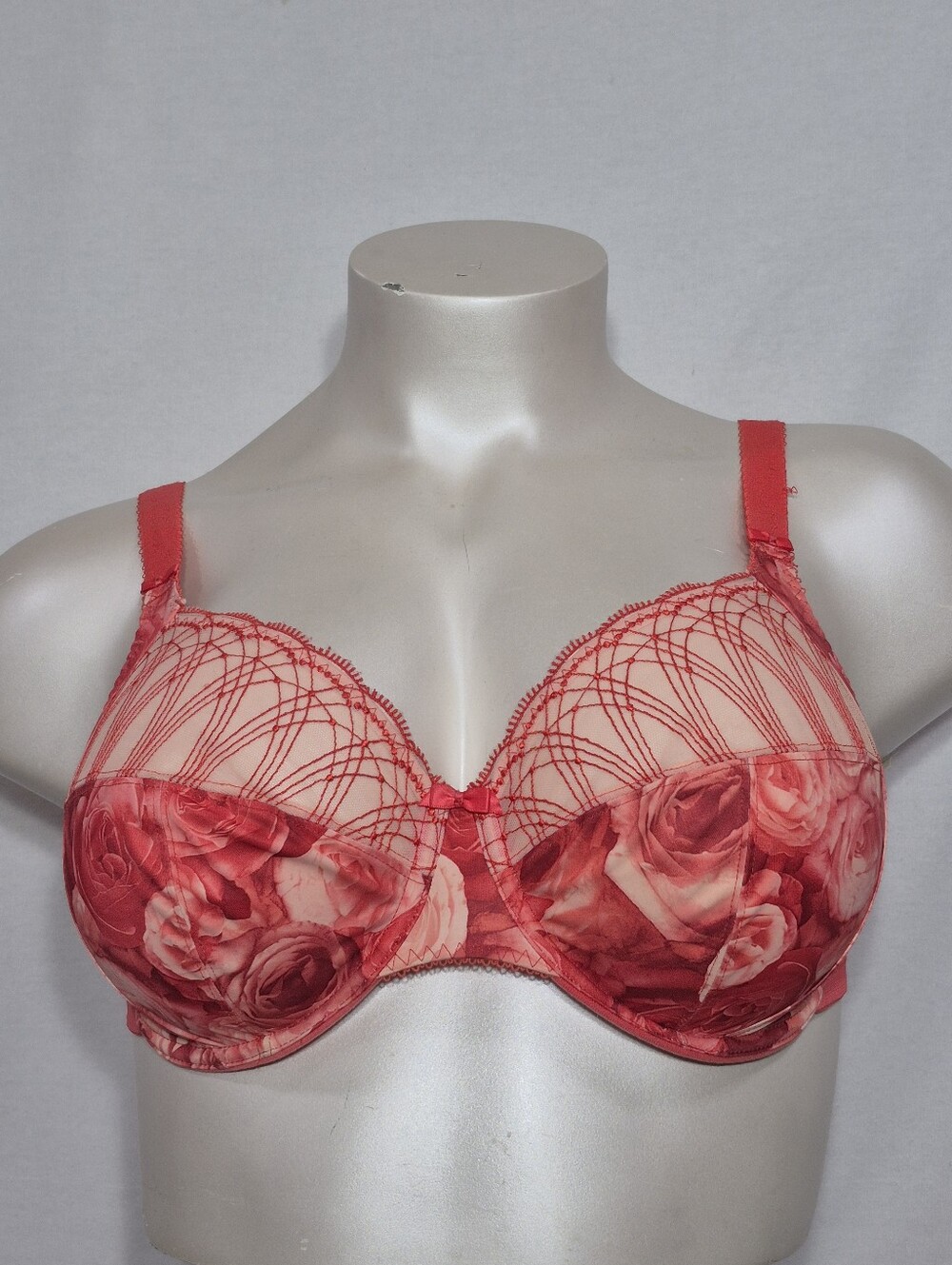 36G US (36J UK) Elomi 8960 Emily Bandless Underwire Bra Red